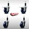Service Caster 3.5'' SS Solid Poly Swivel 1-1/8'' Expanding Stem Caster Set 2 Total Lock Brakes, 4PK SCC-SSEXTTL20S3514-SPUS-2-S-2-118 - alternate 4